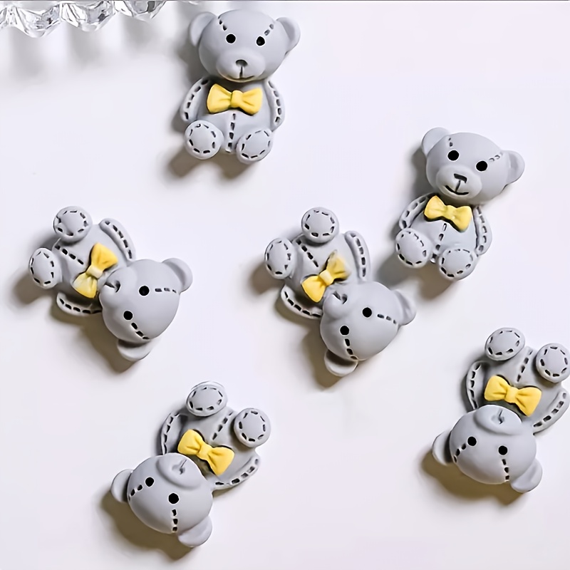 10pcs/Package 2022 New Cartoon Nail Accessories 3D Cute Bear