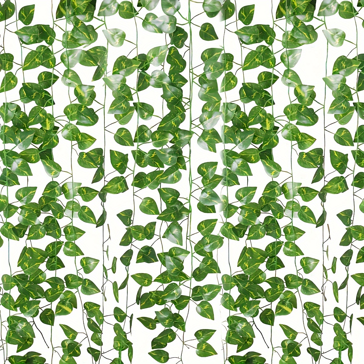Plantes suspendues artificielles, faux lierre feuilles Garland Cadeaux Fête  Jardin Mariage Mur Maison Décor 12 Pièces Lierre
