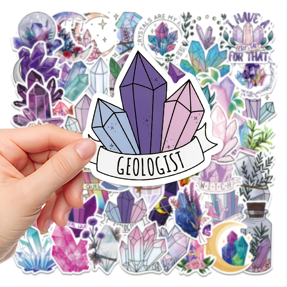 10/50PCS Crystal Stickers Waterproof Decals for Water Bottles