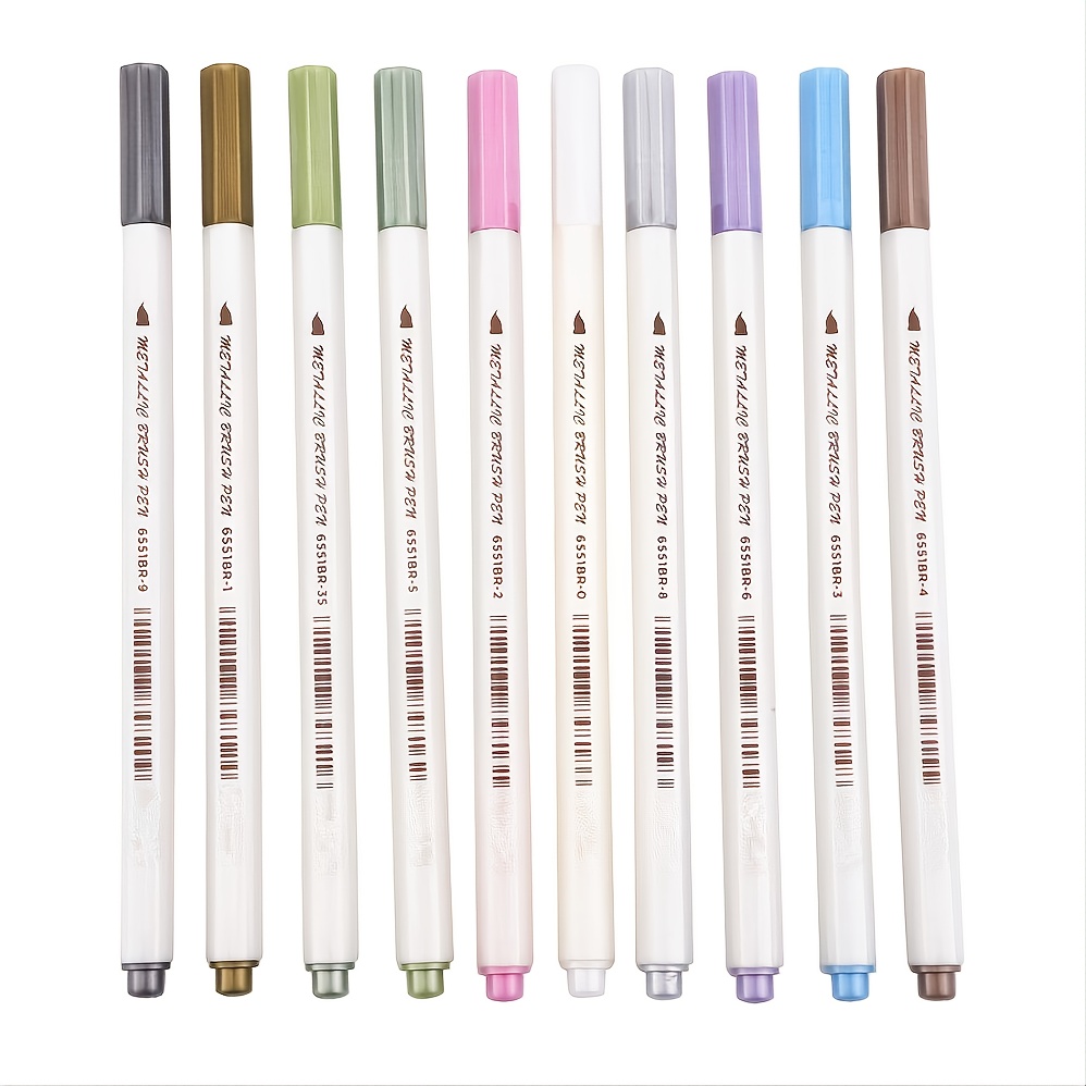 10 Colors Brush Pen Set Pen Soft Tip Colour Brush Pen - Temu