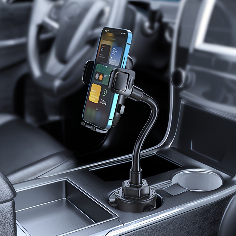 secure your phone in the car with this flexible gooseneck phone holder compatible with iphone samsung