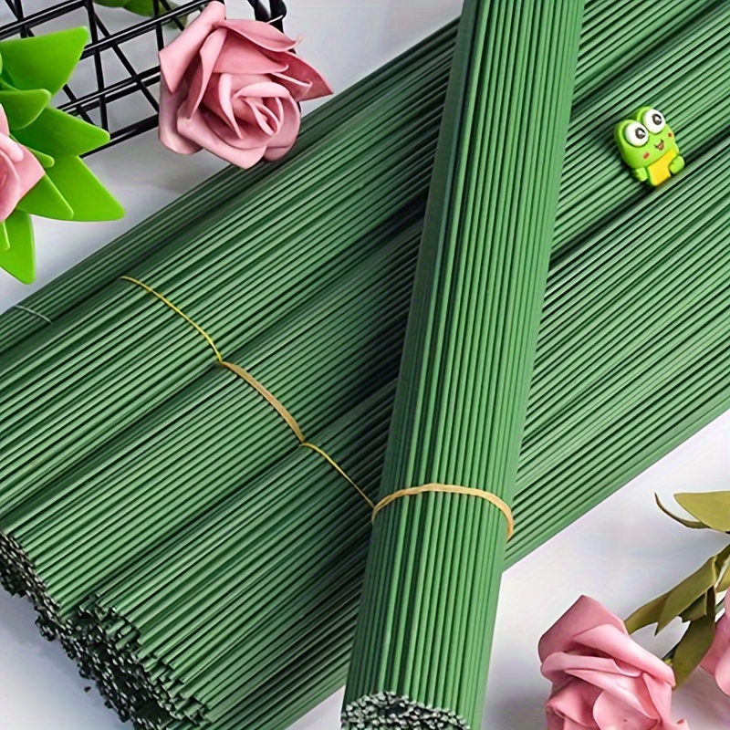 

100pcs/set Plastic Floral Stem Artificial Flower Rod Flower Stem Wire Making Accessories, Diy Crafts Bouquet Stem Flower Arrangements Decor Supplies (11.7in/15.6in)