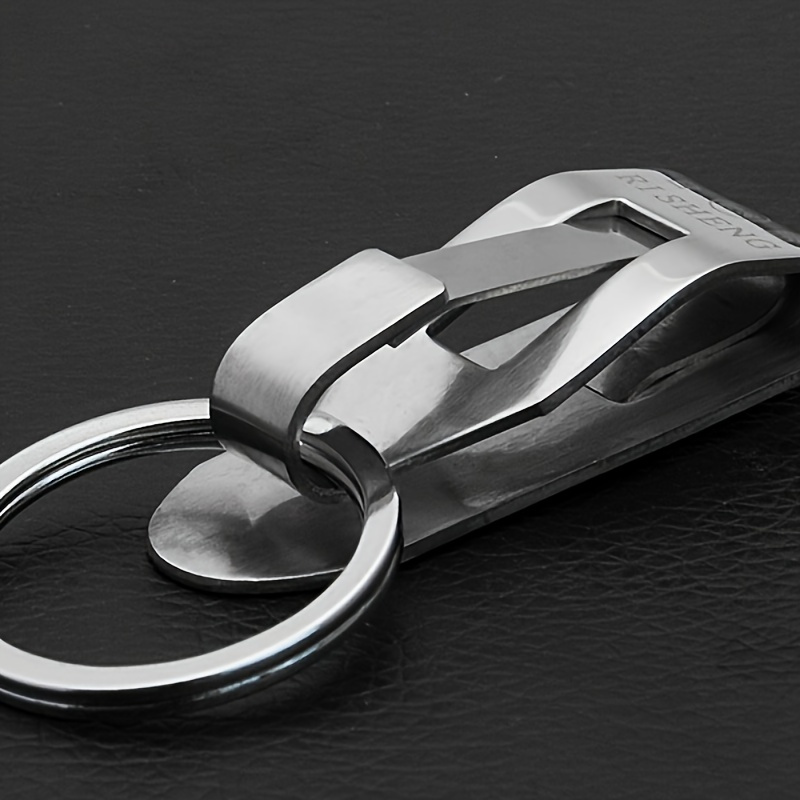 

1pc Steel Keychain For Men, Key , Double , , Waist Hanging Key