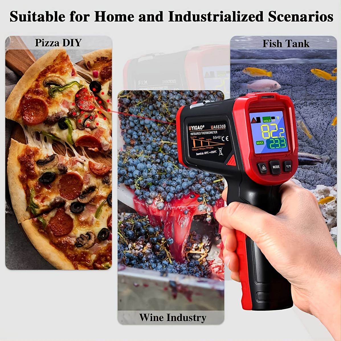 Revolutionize Your Home Repairs & Cooking With Our Patented Infrared  Thermometer Gun -58°f~1022°f (-50°c-550°c) - Temu