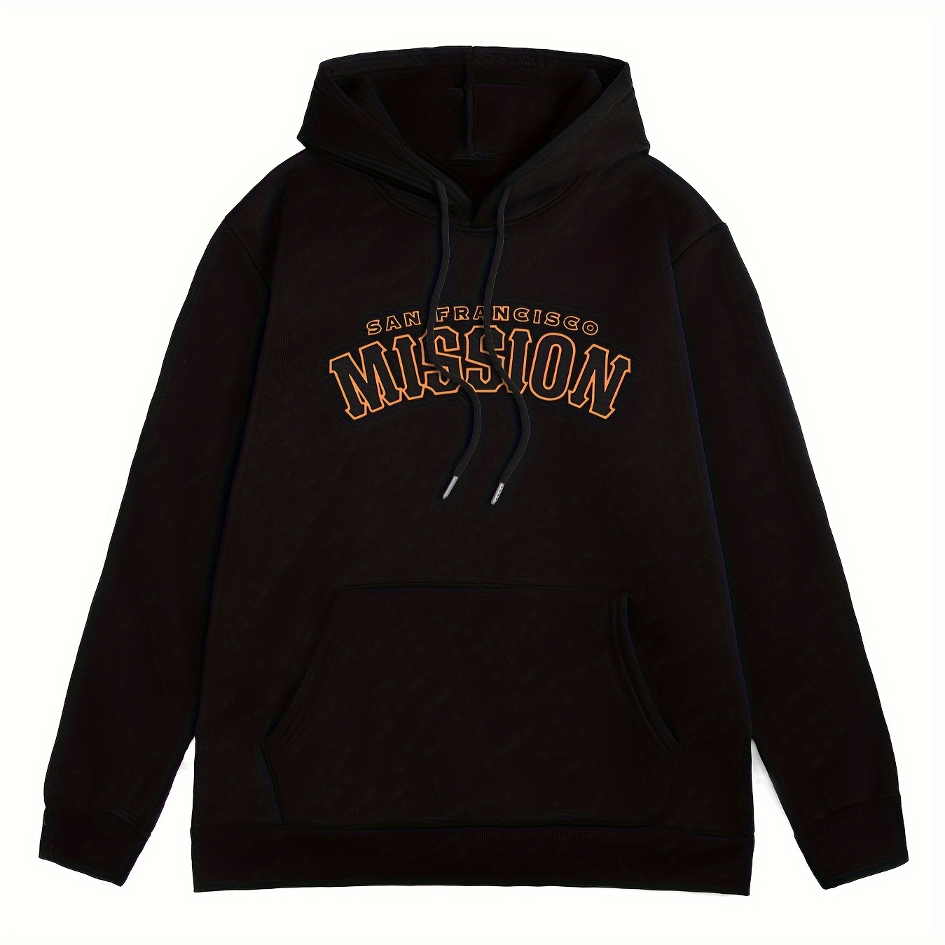 

San Francisco Mission Print Hoodie, Cool Sweatshirt For Men, Men's Casual Hooded Pullover Streetwear Clothing For Spring Fall Winter, As Gifts