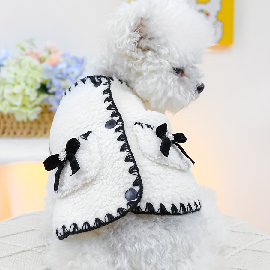 

Chic Pet Vest For Small - Cozy Knit Winter Jacket, Non-waterproof, Snap Closure, Hand Wash Only