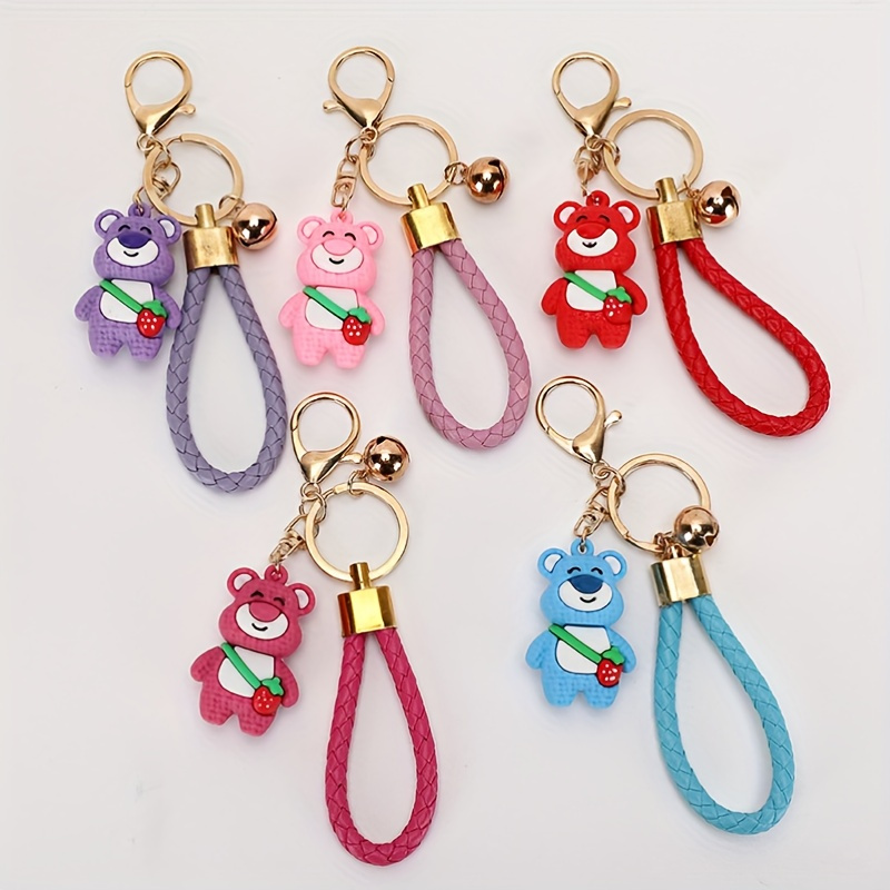 Creative Cartoon Anatomy Bear Doll Keychain Super Cool Backpack Ornament  Car Key Chain Gift for Boys Girls Kids Friends
