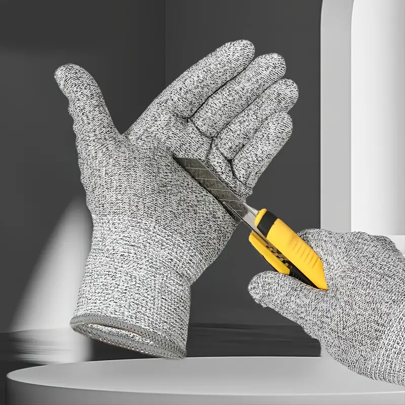 Gray Anti Cut Hand Gloves