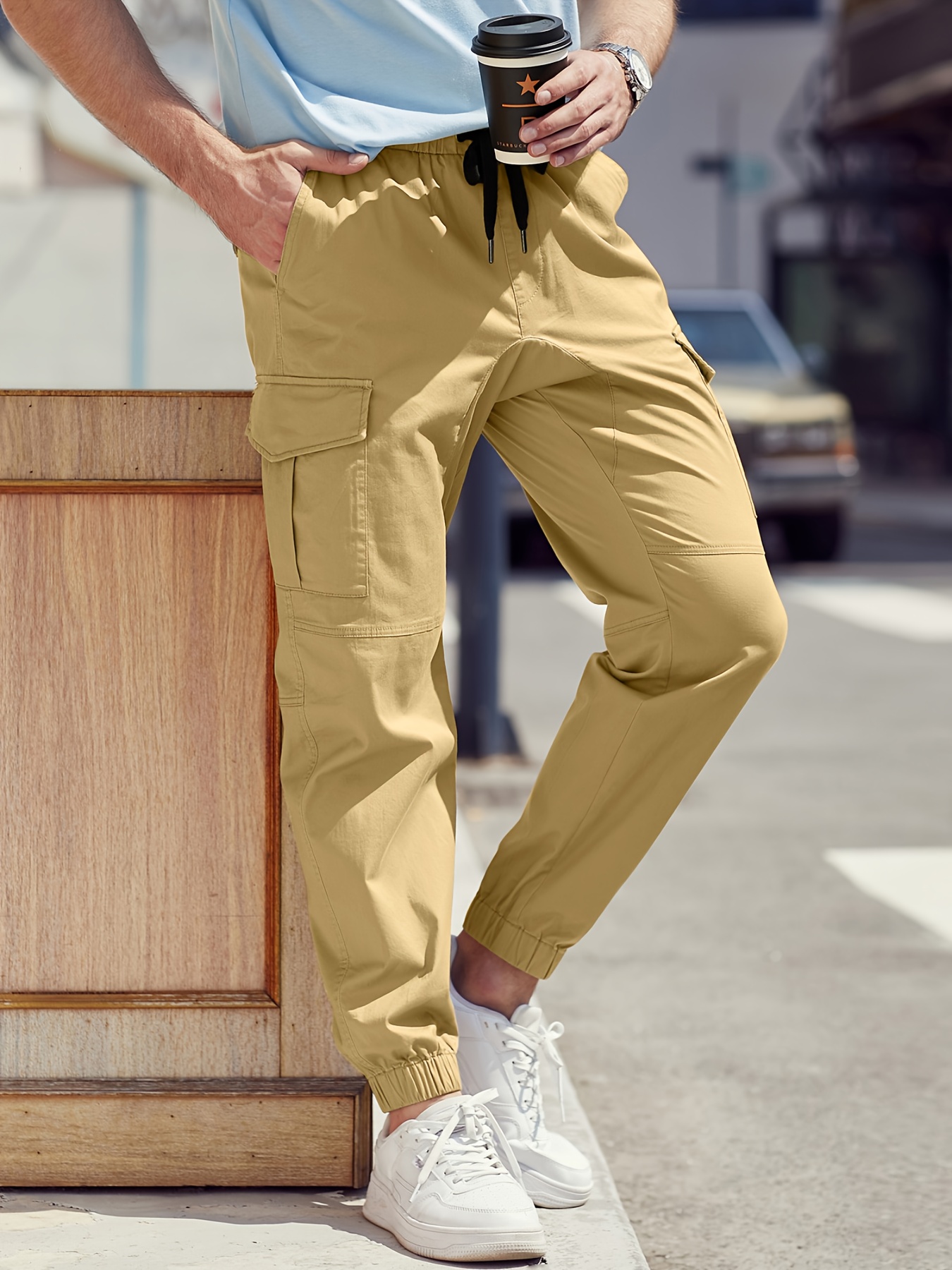 Cotton Regular Fit Joggers With Pockets, Joggers for Men, Men