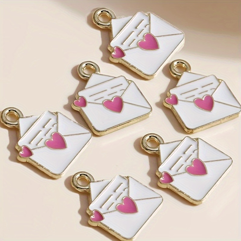 

10pcs Enamel Charms, Alloy Pendant For Making - Handmade Accessories For Necklaces And Earrings