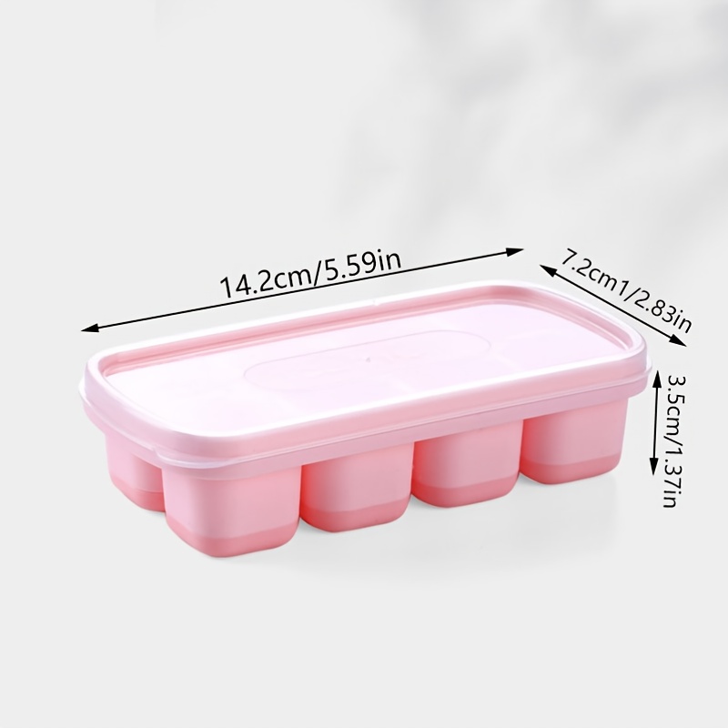 Kitchen Guard Silicone Ice Cube Tray with Lid and Storage Box, Small Ice Cube Trays for Freezer, Easy-Release Ice Molds, Perfect for Cold Drinks; Ice Cube Trays