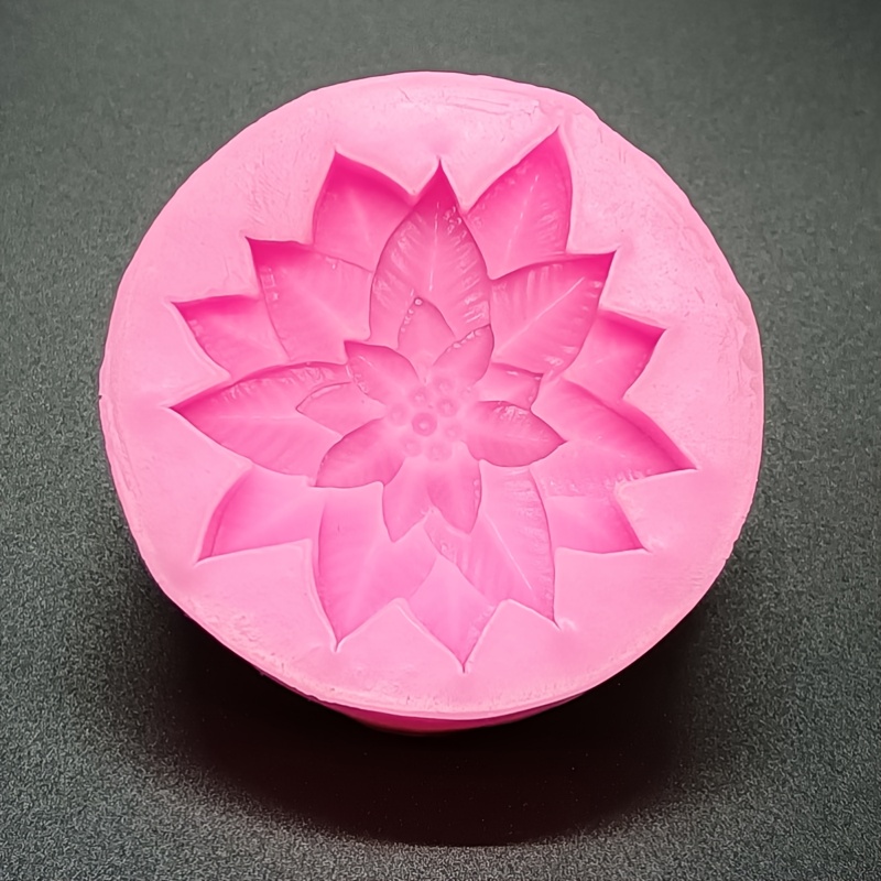 1pc Silicone Mold, Creative Pink Leaf Design DIY Silicone Mold For DIY