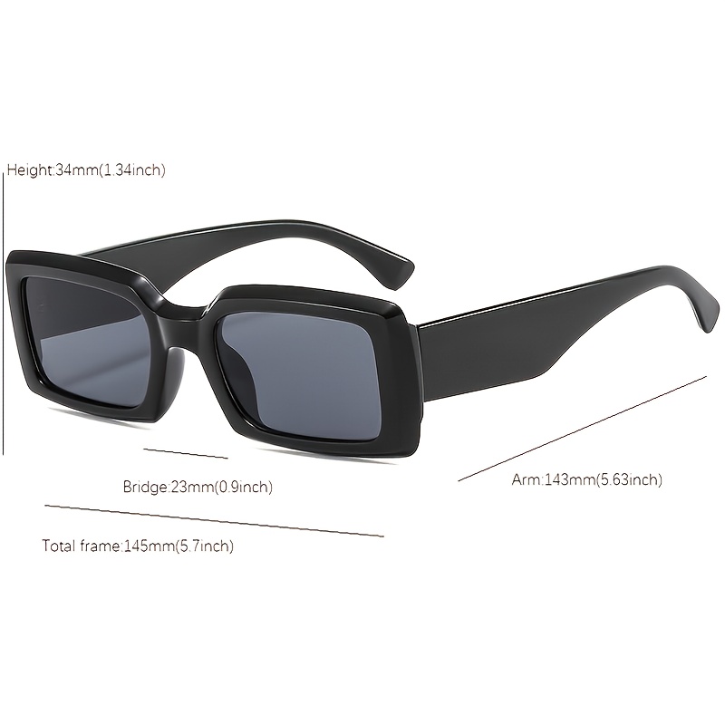 Rectangular Sunglasses Vintage Bohemian Style Small Frame Shades Sunglasses