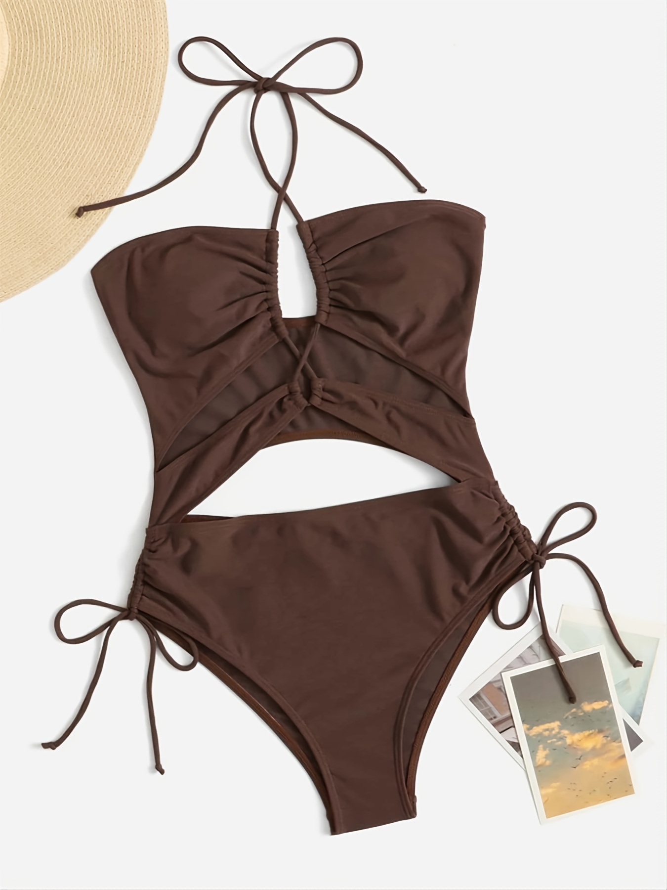 dark brown bathing suit