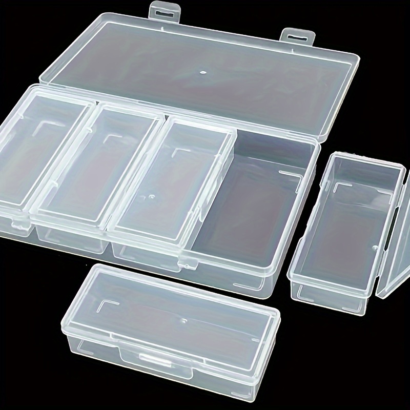 

4-piece Set Transparent Plastic Storage Boxes - Portable Organizer For Beads, Hair Accessories & Diy Crafts Storage Containers For Crafts Bead Storage Containers Organizer