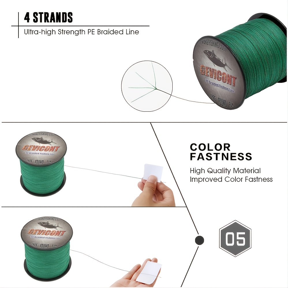 Gevicont Braided Fishing Line Strong Durable Pe Line - Temu Canada