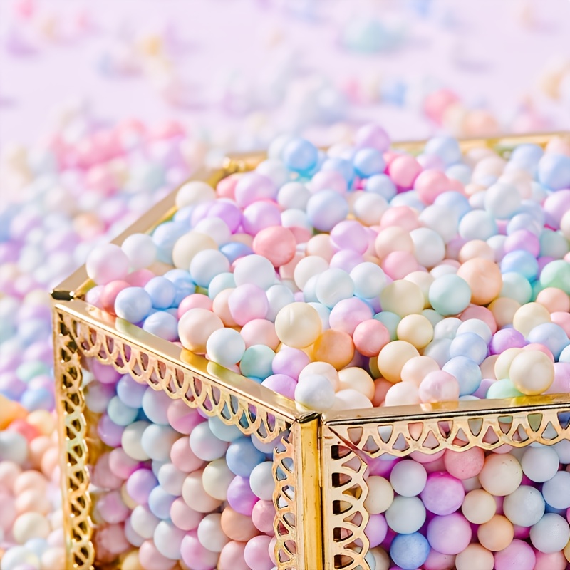 14g/bag Macarons Light Colours Pastel Foam Beads For Slime