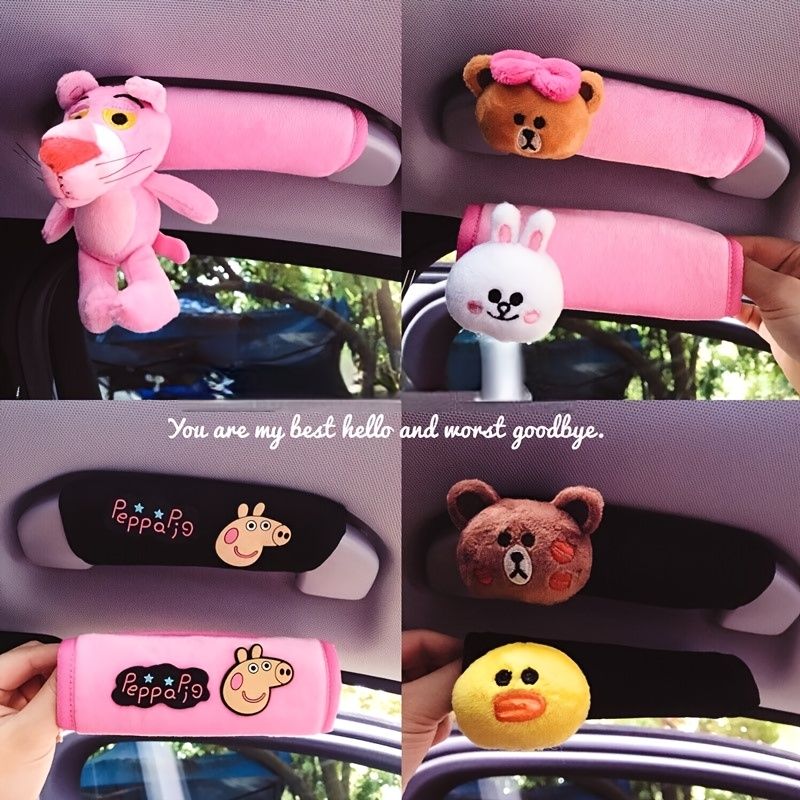 Cute Cartoon Multi Function Car Interior Handle Protective Cover Car Door  Handle Gloves - Automotive - Temu