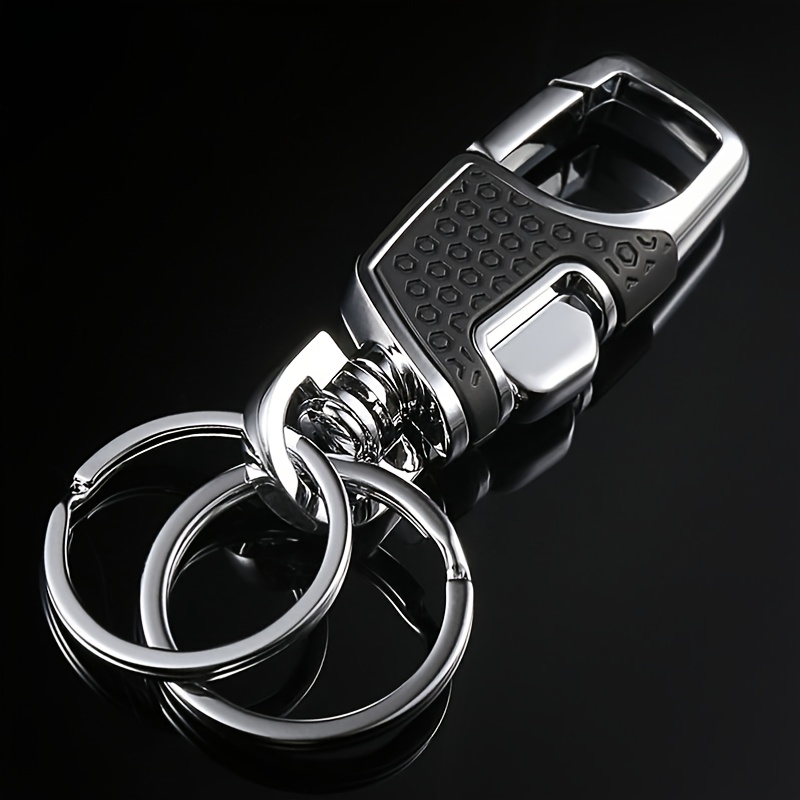 2Pcs/Set Mr. and Mrs. Couple Keychains for Anniversary/Wedding Gift,Stainless Steel Louver Car Key Rings,Temu