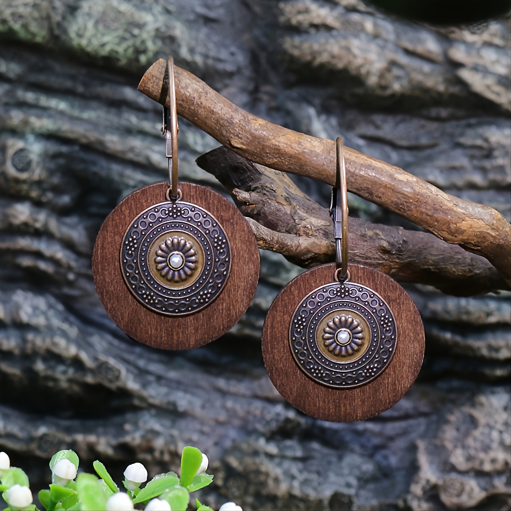 Unfinished Wooden Earrings, Blank Circle, Oval Wood Drop, Dangle Ear Rings  for Jewelry, DIY Craft Making Supplies