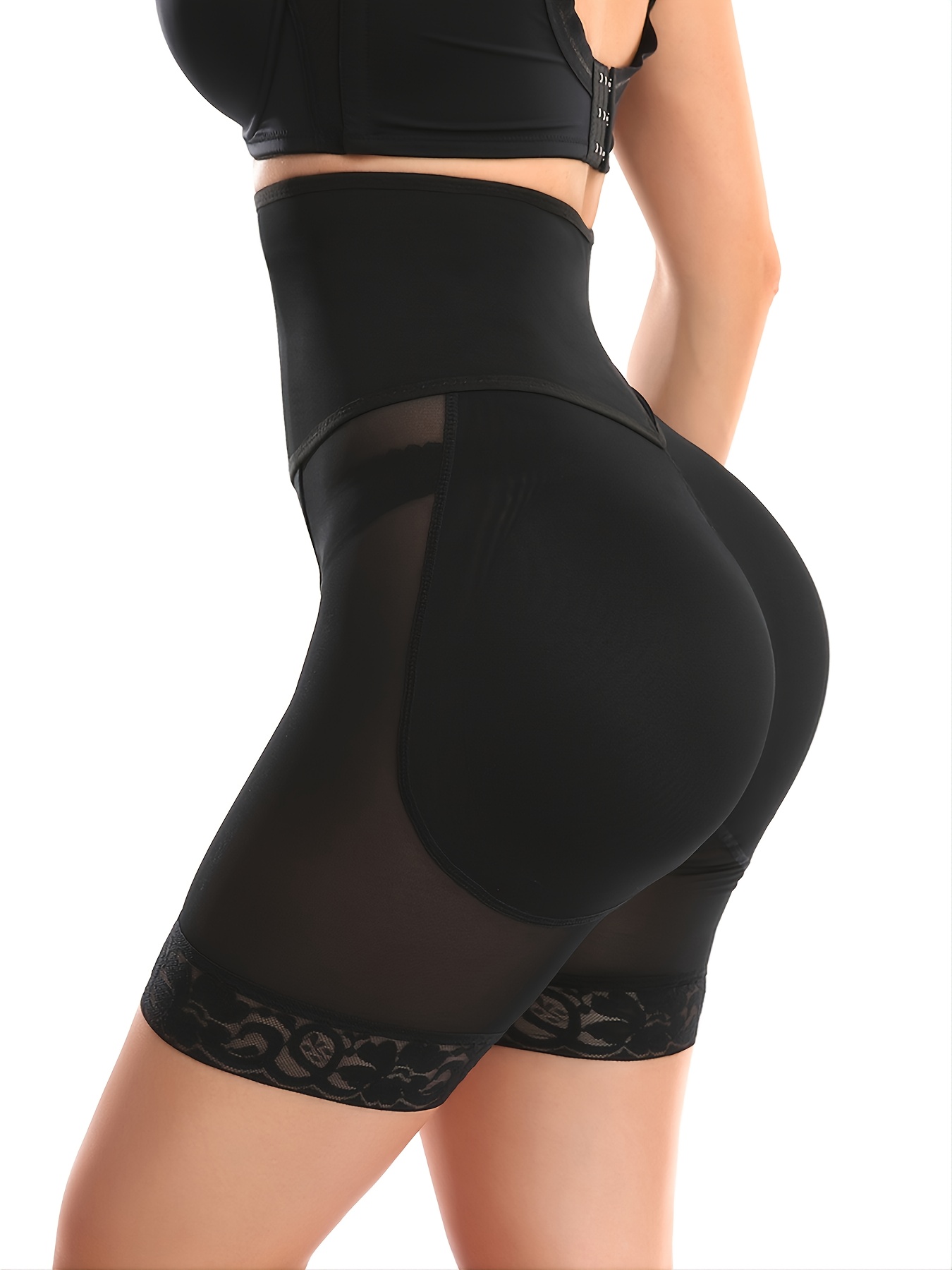 High Waist Seamless Control Mid-Thigh Shorts with Butt Pads