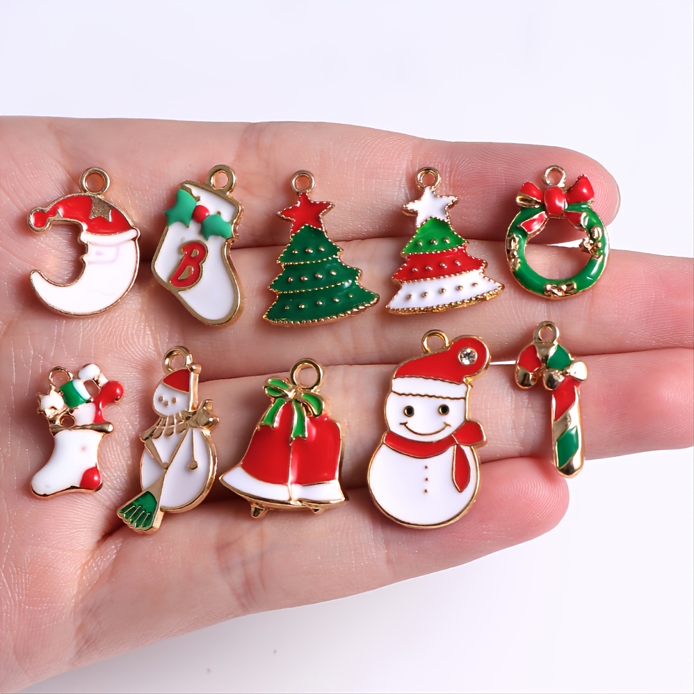 10Pcs Merry Christmas Accessory For Jewelry Making Diy Christmas