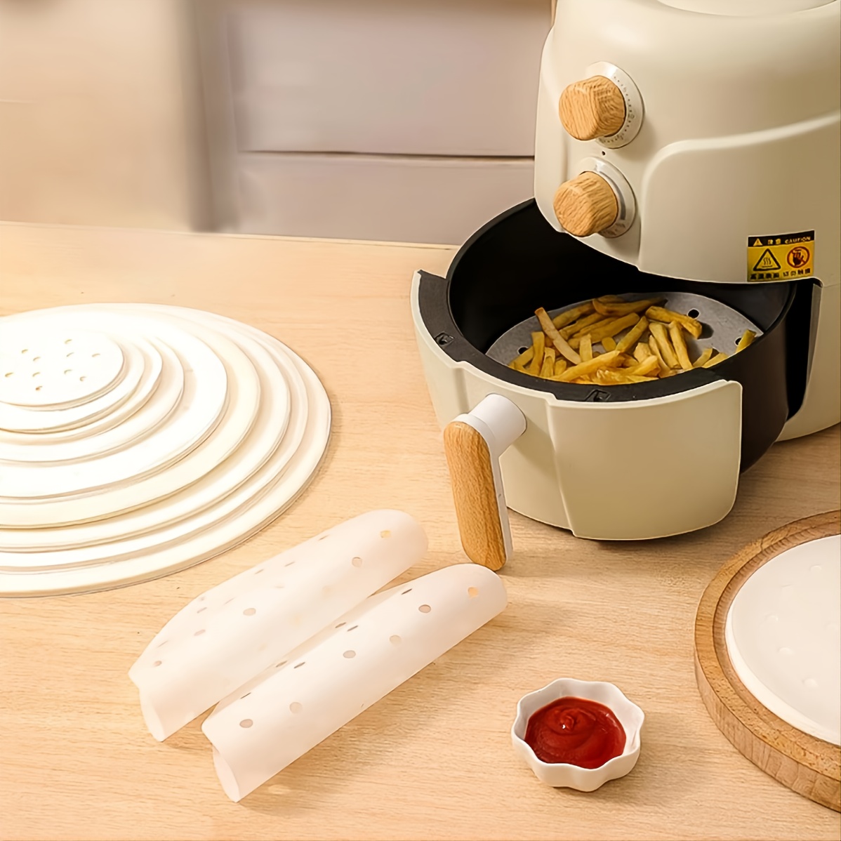 Non stick Air Fryer Liners Square Paper Liners For Baking - Temu