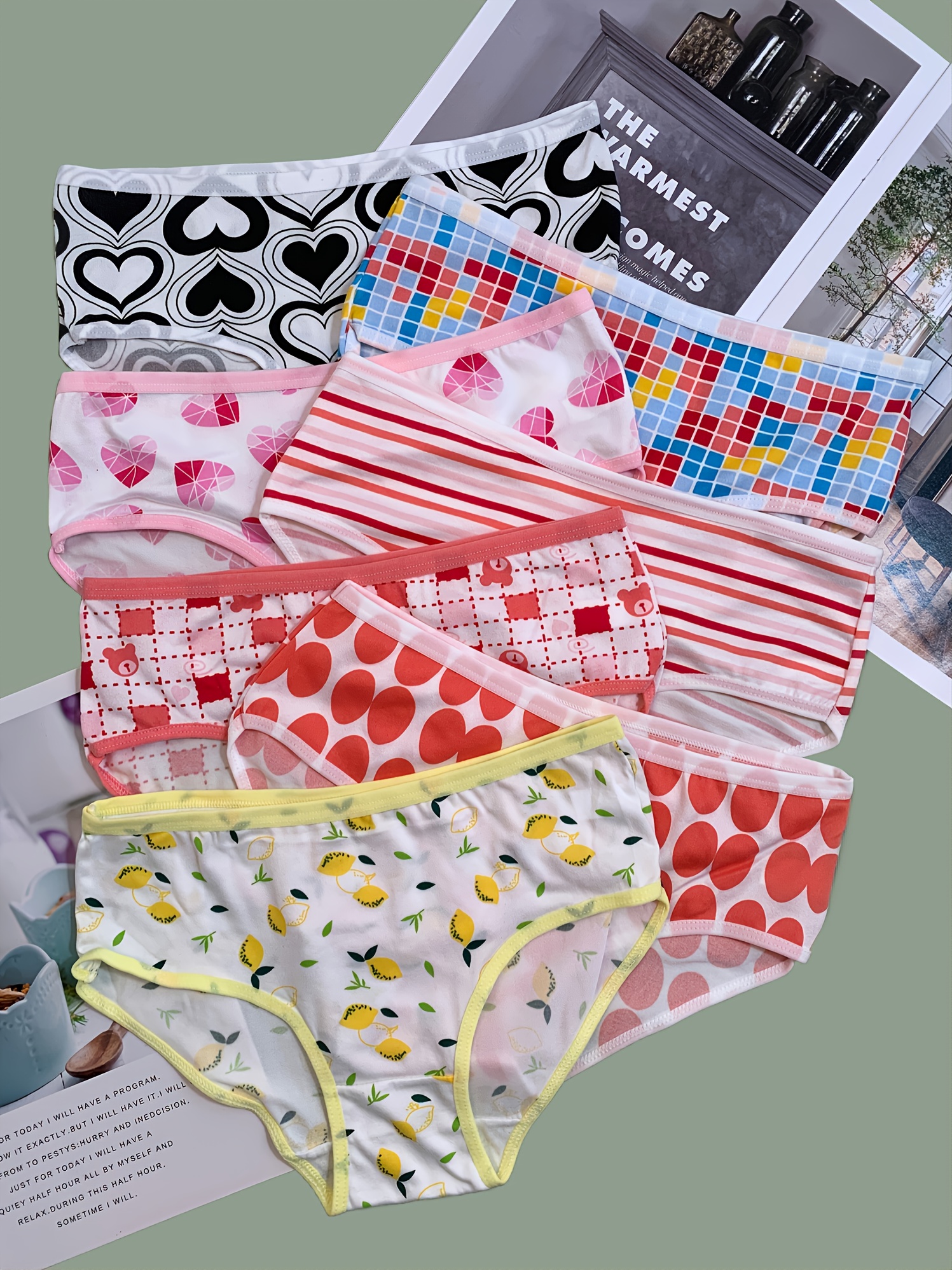 Cute Soft Panties Mixed Pattern Colorful Pantis Pack Women's - Temu