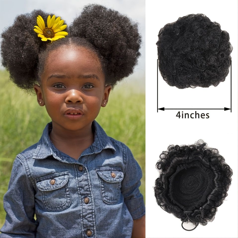 Afro Puff Ponytail Short Curly Drawstring Ponytail Extension Puff Ponytail  Wrap Updo Hair Extensions With Clip - Beauty & Personal Care - Temu Canada