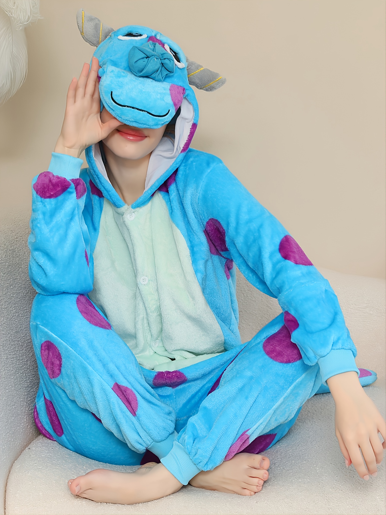 Women's Disney's Stitch Hooded One-Piece Costume Pajamas