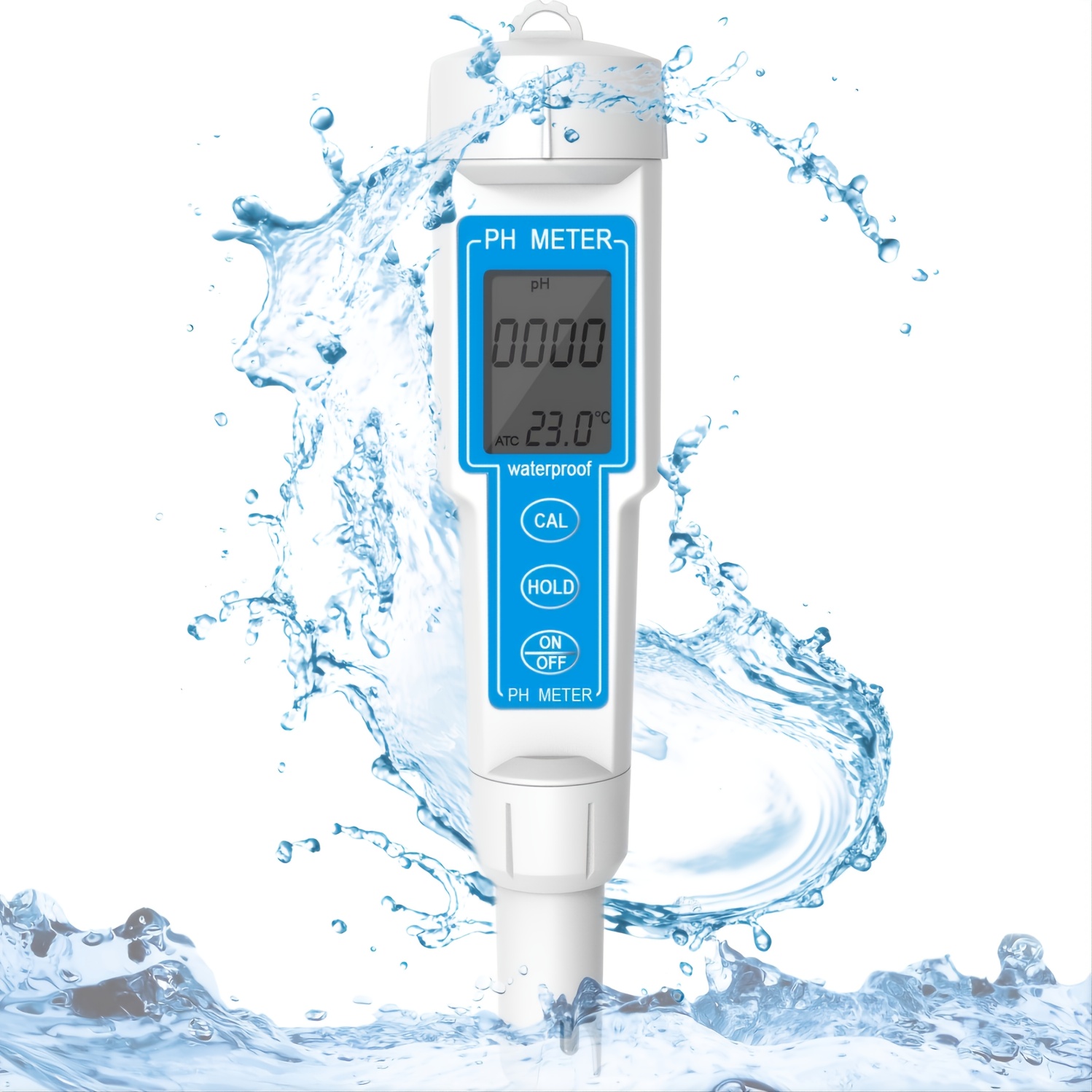 Medidor de PH digital para agua, 0.01 PH Probador de PH tipo bolígrafo de  alta precisión para agua potable doméstica, acuarios, piscinas, rango de PH  0-14
