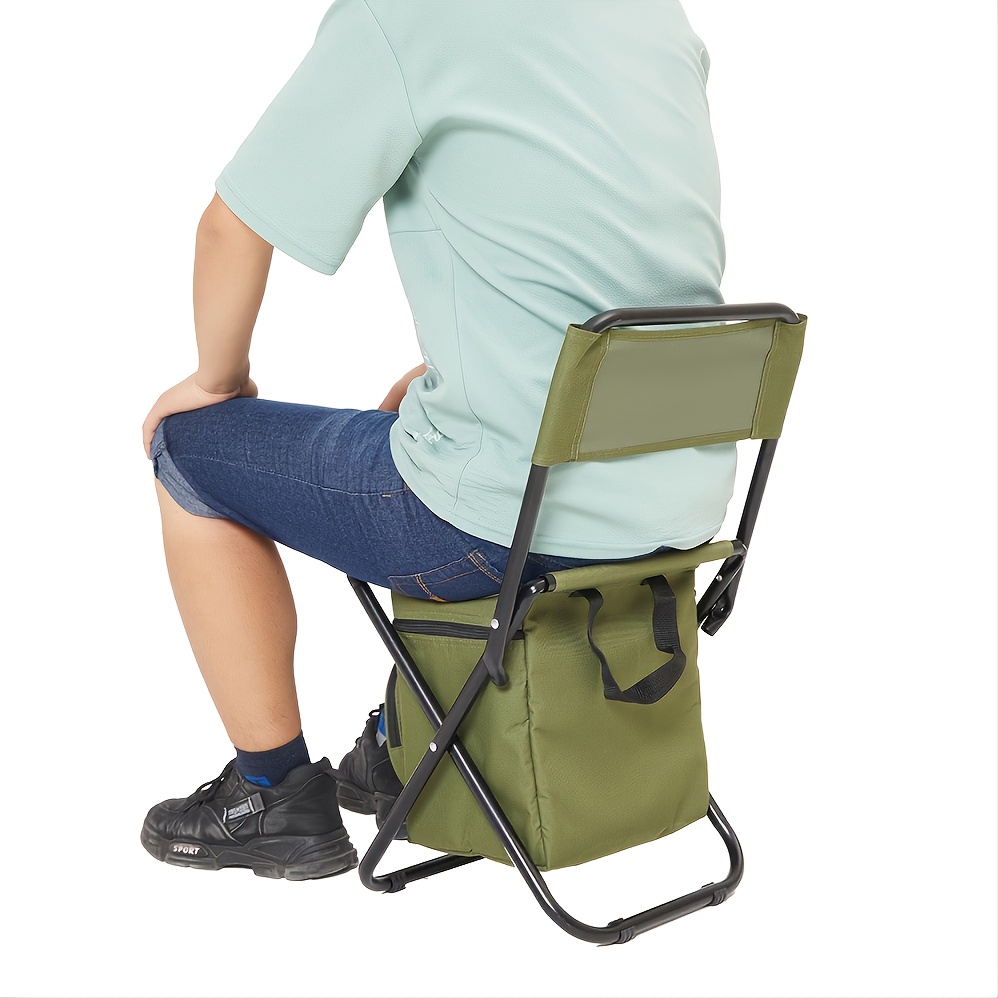 Fishing Chair With Built In Cooler Bag Compact - Temu