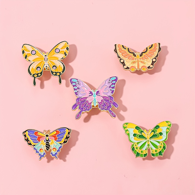 Floral Moth Butterfly Enamel Anime Pins Custom Insect - Temu