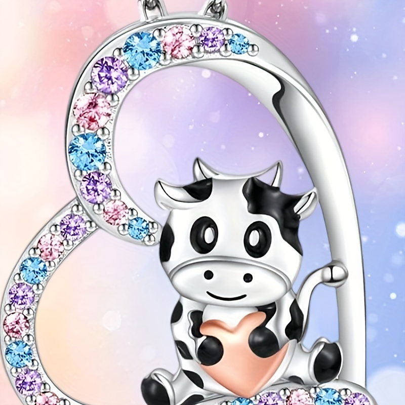 

Chic Cow Pendant Necklace With Accents - Fashion Alloy Jewelry For Men