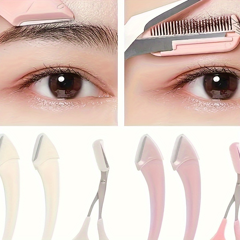 

Eyebrow Trimmer Scissor With Comb Lady Woman Men Hair Removagrooming Shaping Stainless Steel Eyebrow Remover Makeup Tool