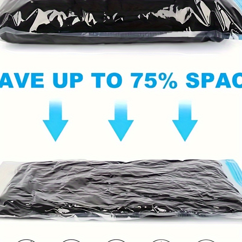 

10pcs Vacuum Storage Bag, Portable Plastic Travel Bag Clothes Storage Bag, No Need Pump, For Blankets, Bedding, Clothes, Quilts, Duvets, Ideal Home Supplies, Storage Essentials