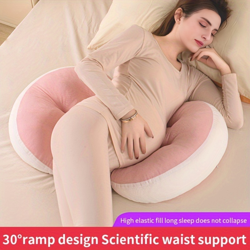 Pregnancy Pillow for Sleeping, U Shaped Maternity Pillow - 56 Inch with  Grey Microfiber Removable Cover, Multi- Use and Support Back, HIPS, Legs