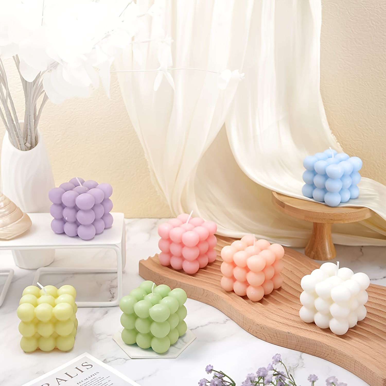 Bubble Cube Candle Scented Soy Wax Candle, Aesthetic Room Decor, Home  Decor, Pastel Candles, Luxury Candle Gift, Bedroom Decor -  Norway