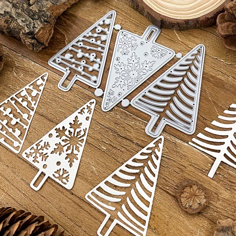 

3pcs Christmas Cutting Dies Set - Knife Molds For Diy Scrapbooking, Embossing & Stamping