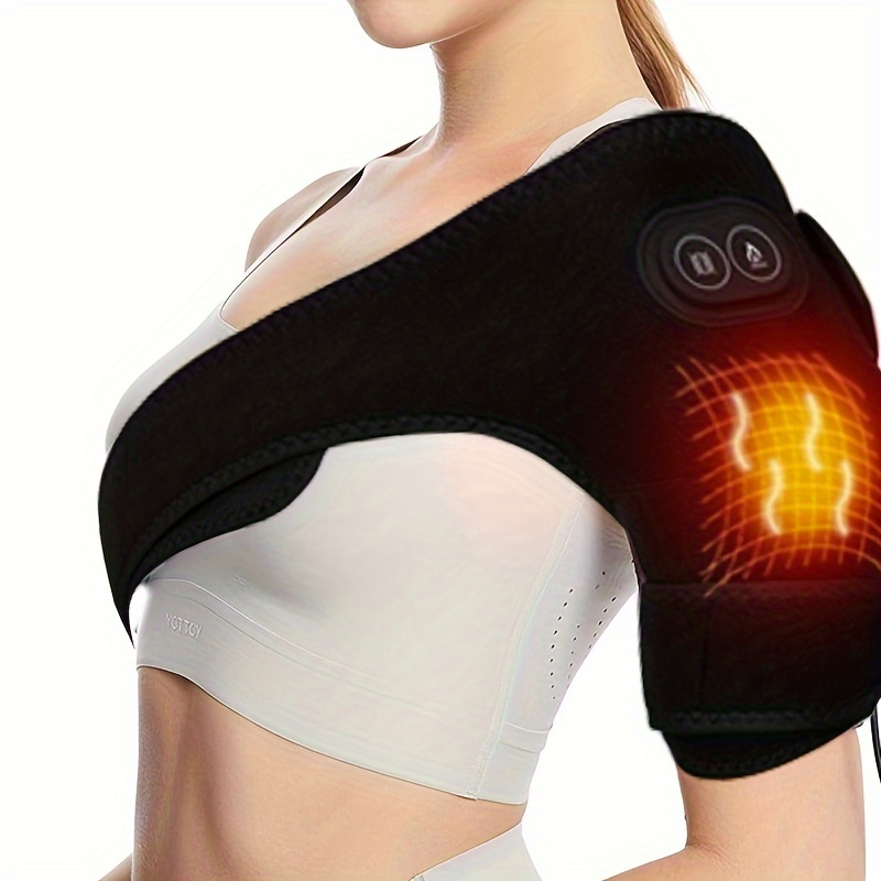 shoulder heating pad with vibration massager Shoulder Heating Pad Massager With Wireless Mobile Phone Control —  Cloverbliss Co main image 1