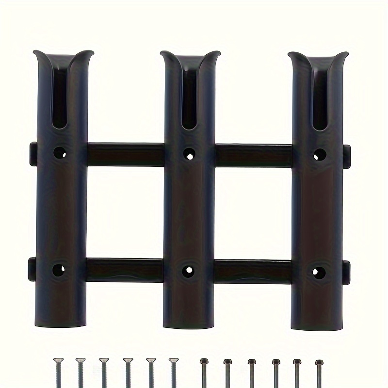 6 hole Wall Mounted Fishing Rod Rack Durable Plastic Holder - Temu