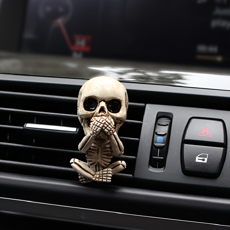 Skull Ghost Car Air Freshener Car Perfume Diffuser Vent Clip Human Body  Skeleton Aromatherapy Resin Car Smell Diffuser Clips