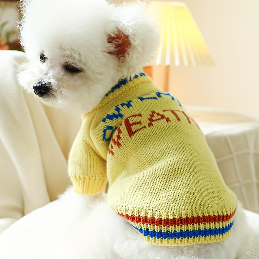 Luxury Cardigan Dog Sweaters, Winter Warm Dog Clothes, Small Dogs Clothing, Pet  Coat Jacket, Pet Items Knitted Sweater - Temu South Korea