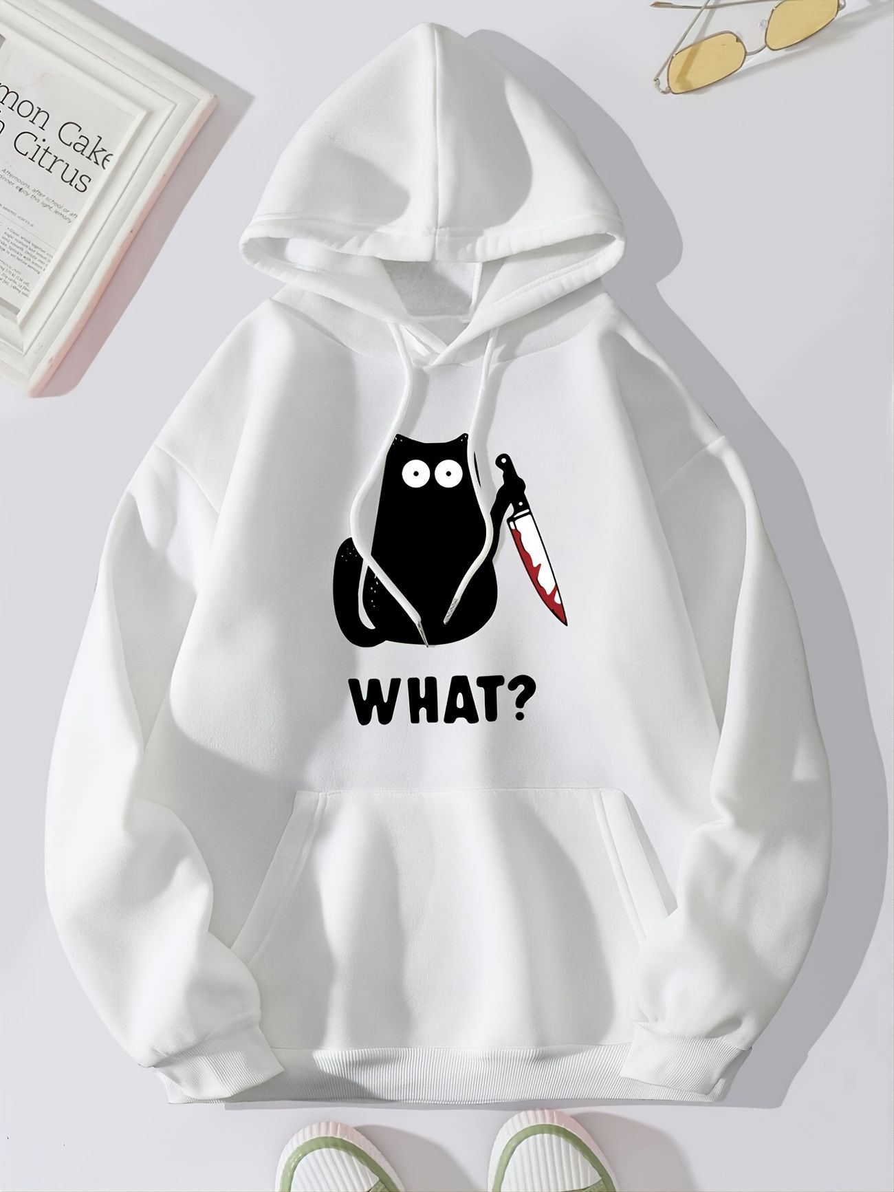 Cartoon Graphic Hooded Drawstring Pocket Sweatshirt, Women's Casual Cat Print Drawstring Hoodie Loose Fashion Women's Clothing Sweatshirt - Temu Cartoon Graphic Hooded Drawstring Pocket Sweatshirt, Women's Casual Cat Print Drawstring Hoodie Loose Fashion Women's Clothing Sweatshirt - Temu