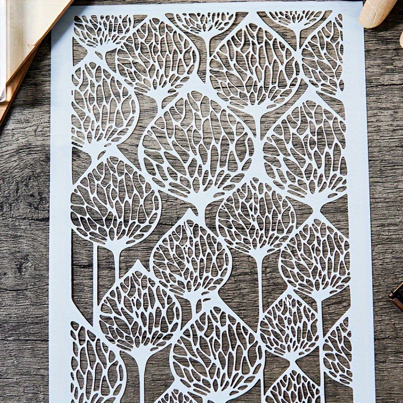 

1pc Plastic Tree Bud Design Stencil For Diy Greeting Cards, Scrapbooking & Crafting - Reusable Journaling Template For Paper & Photo Decor