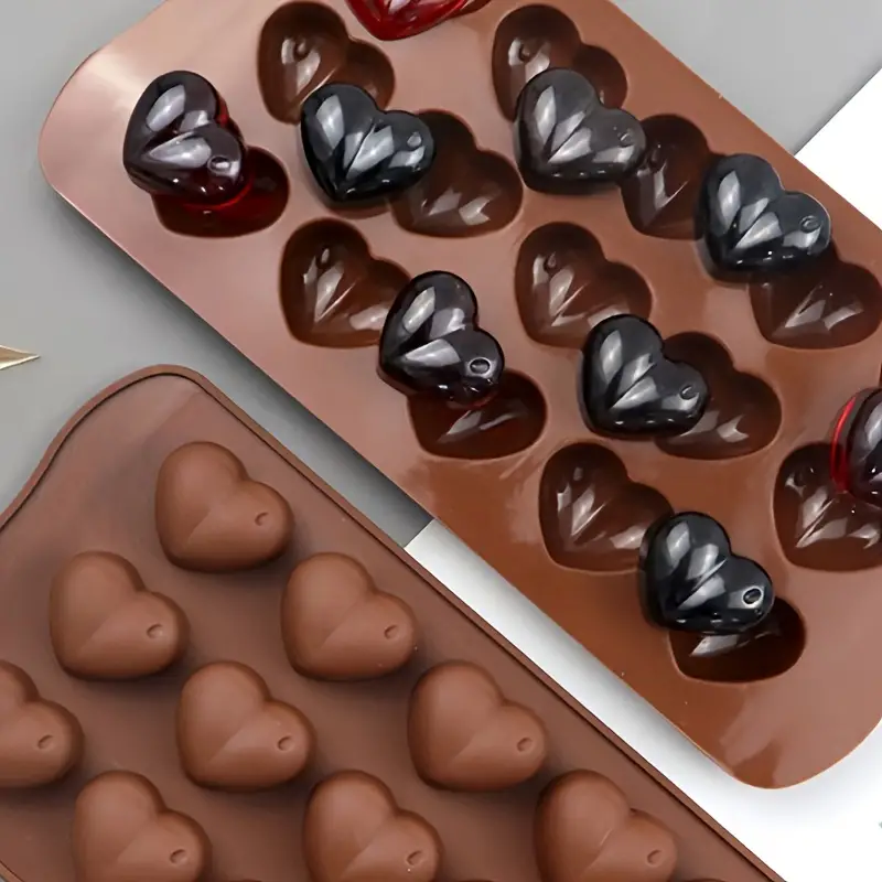 1pc Heart Design Chocolate Mold Kitchen Diy Mold Free - Temu