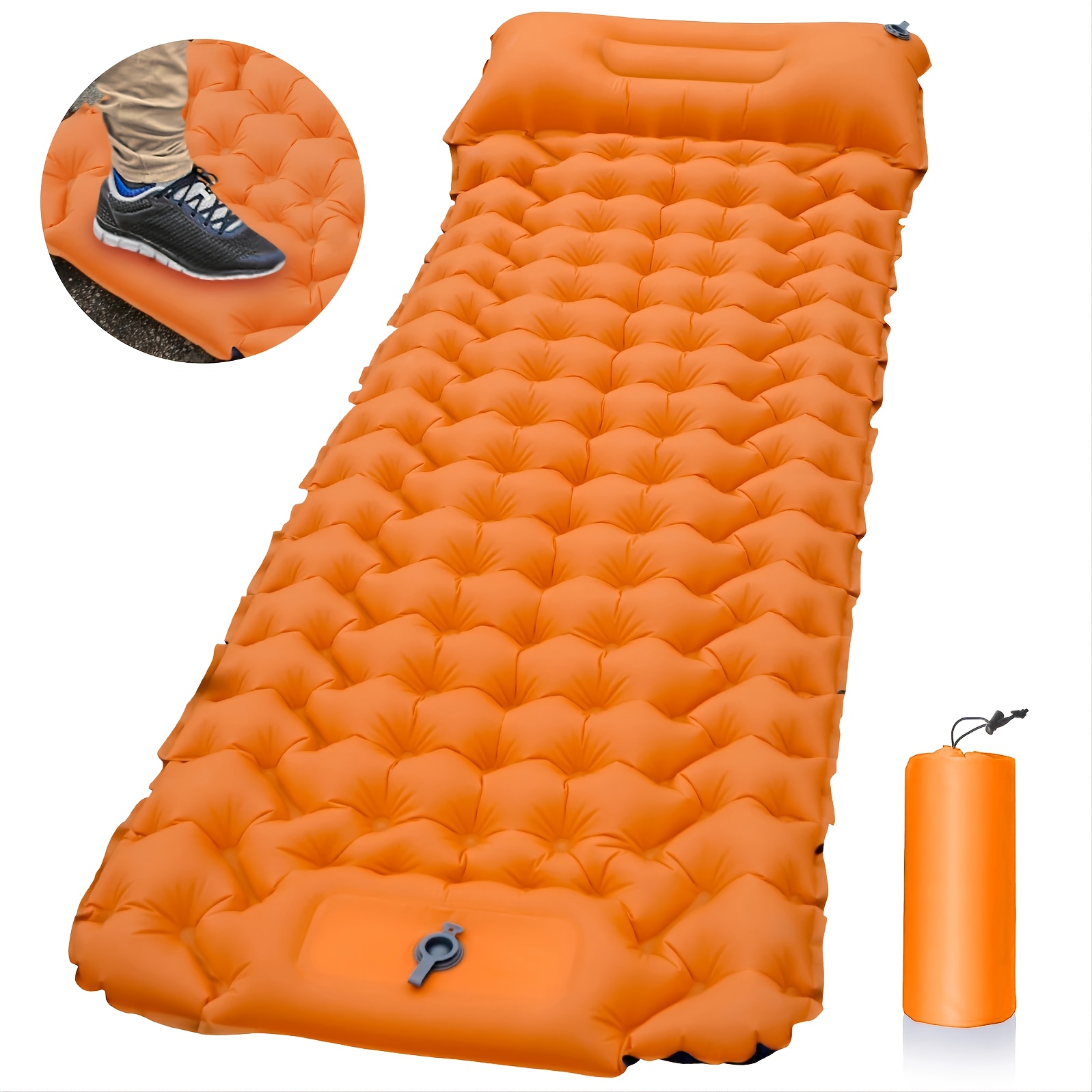 Almohada de camping al aire libre 3 uds, almohada compacta flocada,  almohada de aire inflable, almohada de senderismo, almohada inflable para  coche