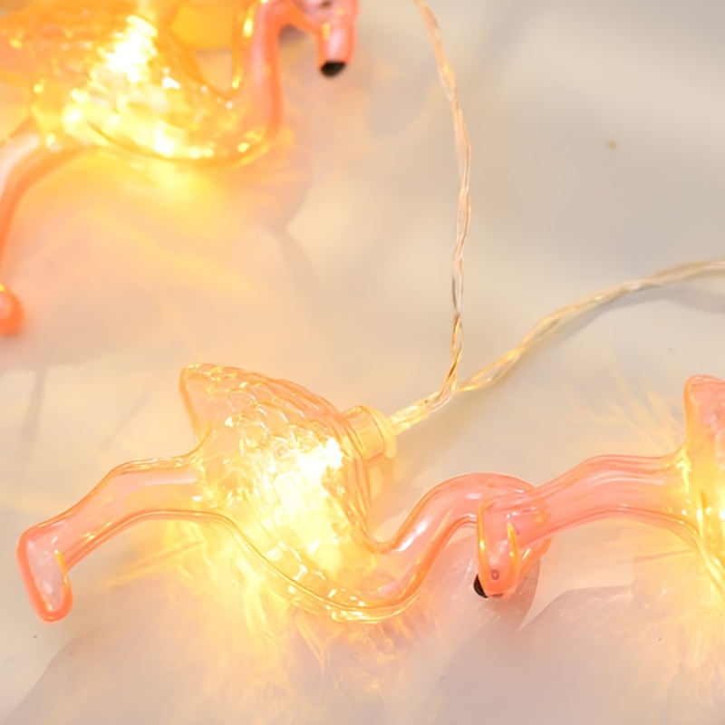 

1 Set Of Led Flamingo String Lights, Room Decoration Battery Box String Lights, For Weddings, Christmas, Indoor, Outdoor (excluding Batteries) Eid Al-adha Mubarak