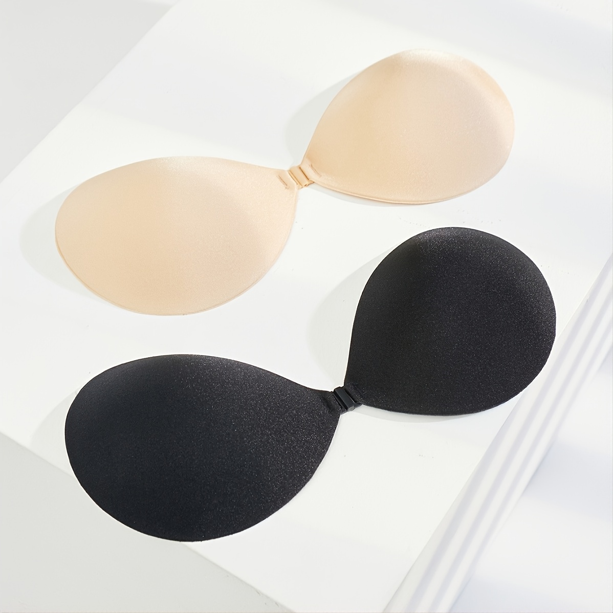 2 Pack Invisible Bra Push Up Bra Self Adhesive Silicone Seamless Front  Closure Viscose Open Back Strapless Front Buckle Fashion Bra