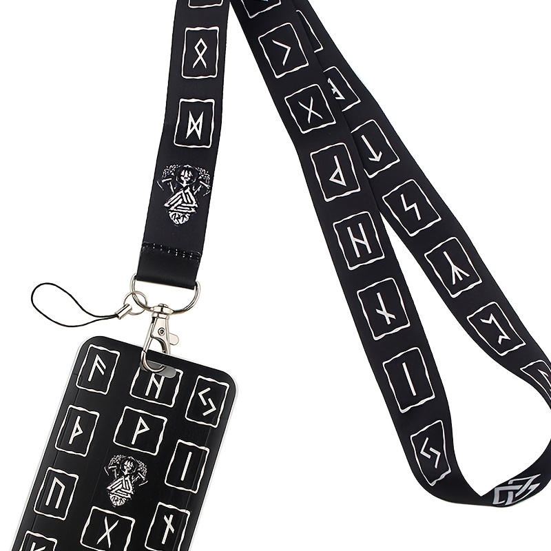 Viking Symbol Amulet Lanyard For Keys Id Credit Bank Card Cover